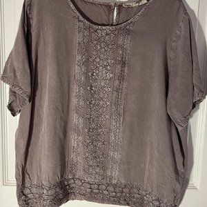 Lavender Short-Sleeve Top